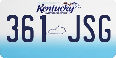 KY license plate 361JSG