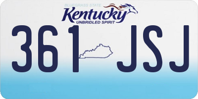 KY license plate 361JSJ