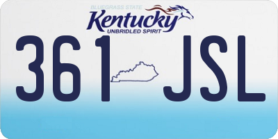 KY license plate 361JSL