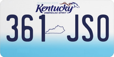 KY license plate 361JSO