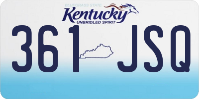KY license plate 361JSQ