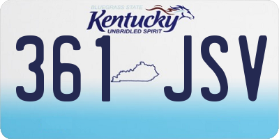 KY license plate 361JSV