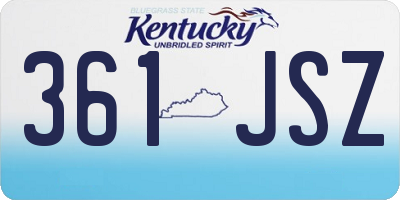 KY license plate 361JSZ