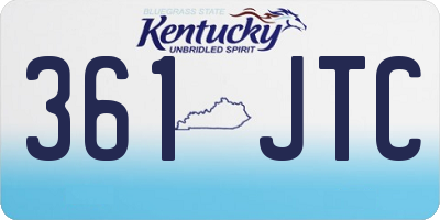 KY license plate 361JTC
