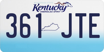KY license plate 361JTE