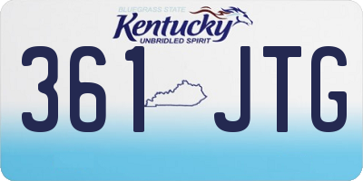 KY license plate 361JTG