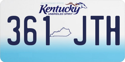 KY license plate 361JTH