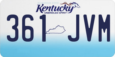 KY license plate 361JVM