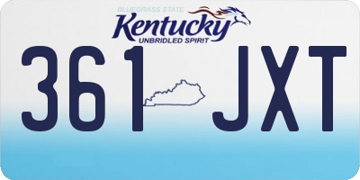 KY license plate 361JXT