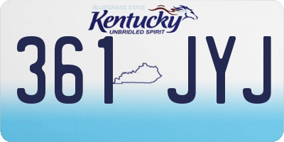 KY license plate 361JYJ