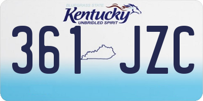 KY license plate 361JZC