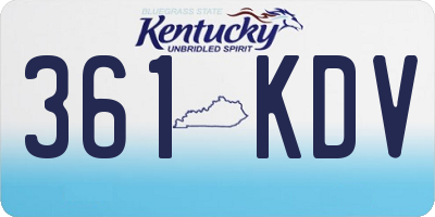 KY license plate 361KDV