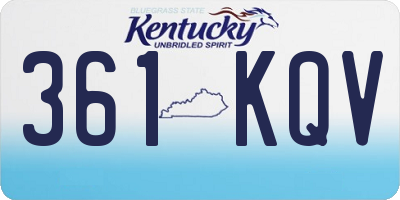 KY license plate 361KQV