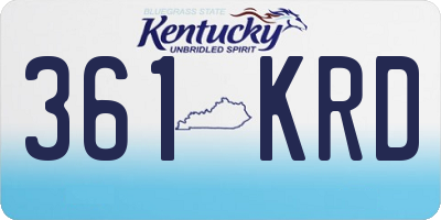 KY license plate 361KRD