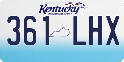 KY license plate 361LHX