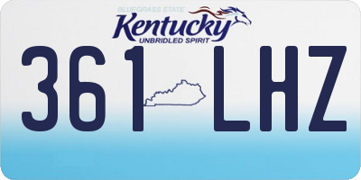 KY license plate 361LHZ