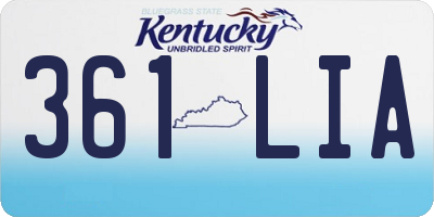 KY license plate 361LIA