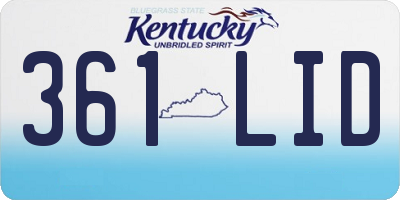 KY license plate 361LID