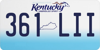 KY license plate 361LII