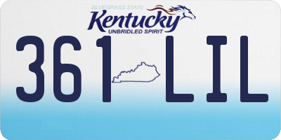 KY license plate 361LIL