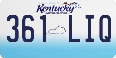 KY license plate 361LIQ
