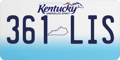 KY license plate 361LIS