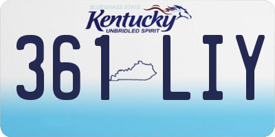 KY license plate 361LIY