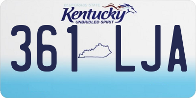 KY license plate 361LJA