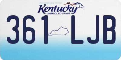KY license plate 361LJB