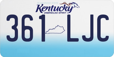 KY license plate 361LJC