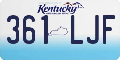 KY license plate 361LJF