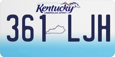 KY license plate 361LJH