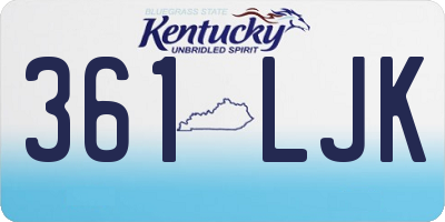 KY license plate 361LJK