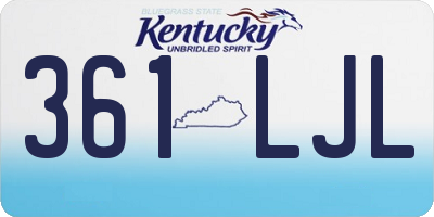 KY license plate 361LJL