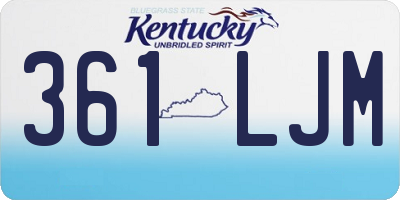 KY license plate 361LJM
