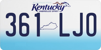 KY license plate 361LJO