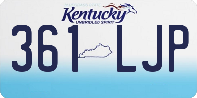KY license plate 361LJP