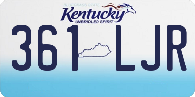 KY license plate 361LJR