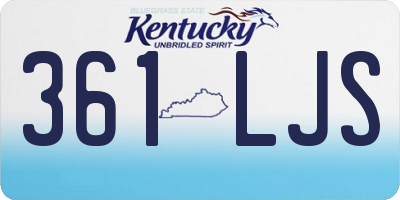 KY license plate 361LJS