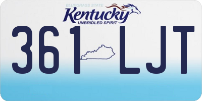 KY license plate 361LJT