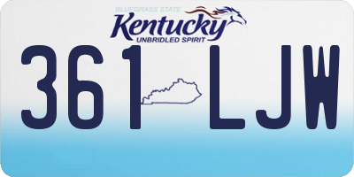 KY license plate 361LJW