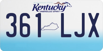 KY license plate 361LJX