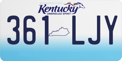 KY license plate 361LJY