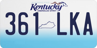 KY license plate 361LKA
