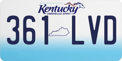 KY license plate 361LVD