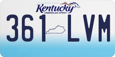 KY license plate 361LVM