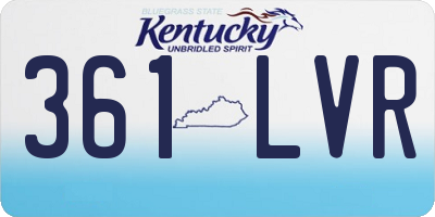 KY license plate 361LVR