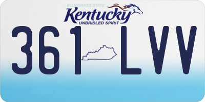 KY license plate 361LVV