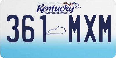 KY license plate 361MXM