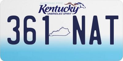 KY license plate 361NAT